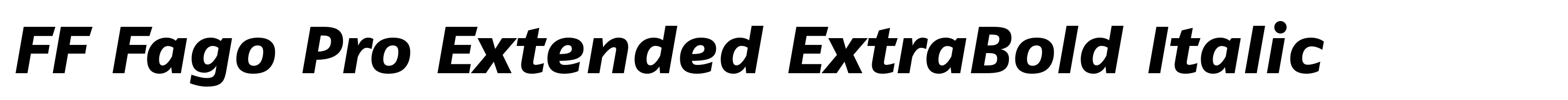 FF Fago Pro Extended ExtraBold Italic